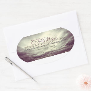 Theodore Roosevelt Inspirational Quote "Standing" Oval Sticker