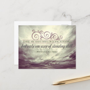 Theodore Roosevelt Inspirational Quote "Standing" Postcard