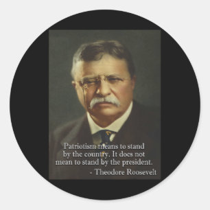 Theodore  Roosevelt Meme Anti Trump Tee  Classic Round Sticker