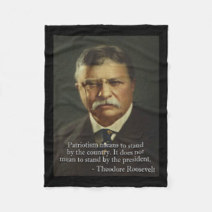 Theodore Roosevelt Meme Anti Trump Tee Fleece Blanket