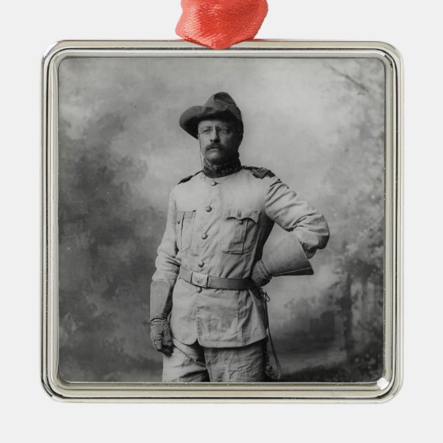 Theodore Roosevelt Metal Tree Decoration (Front)