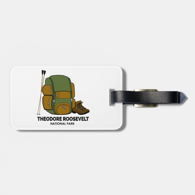 Theodore Roosevelt National Park Backpack Luggage Tag (Back Horizontal)