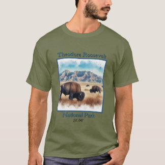 Theodore Roosevelt National Park Bison Souvenir T-Shirt
