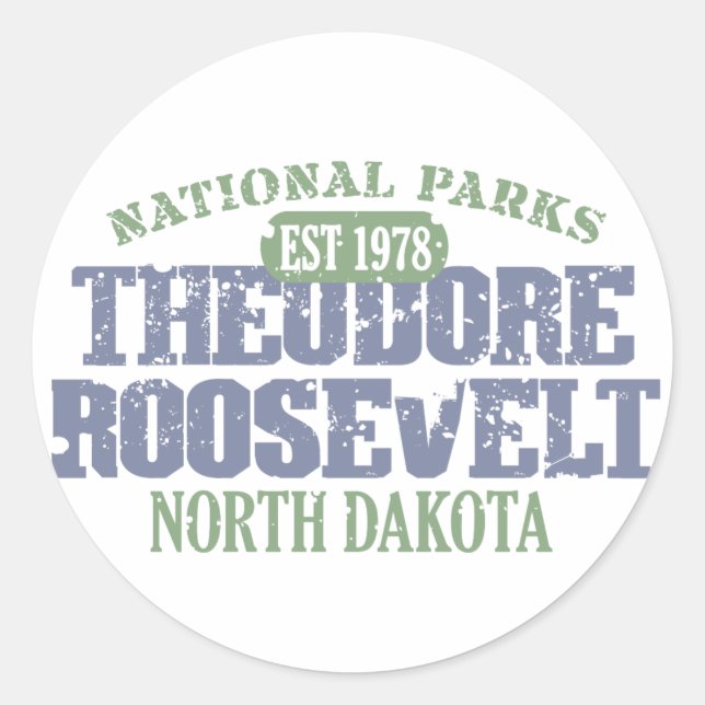 Theodore Roosevelt National Park Classic Round Sticker (Front)
