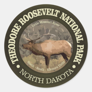 Theodore Roosevelt National Park (elk) Classic Round Sticker