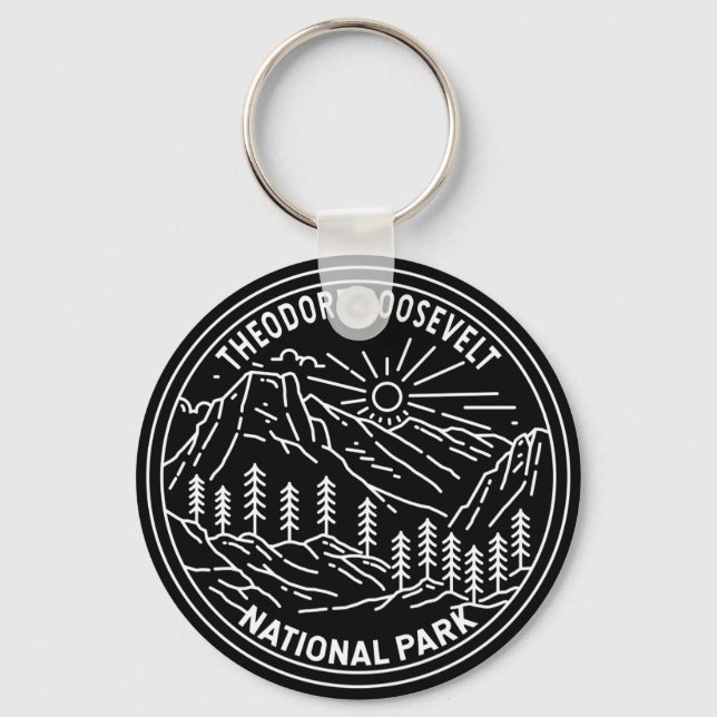 Theodore Roosevelt National Park Monoline Key Ring (Front)