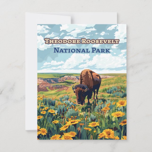 Theodore Roosevelt National Park North Dakota Card (Front)