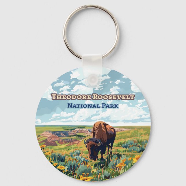 Theodore Roosevelt National Park North Dakota Key Ring (Front)