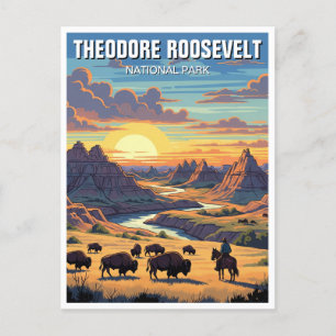 Theodore Roosevelt National Park North Dakota Postcard