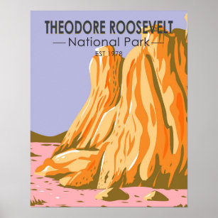 Theodore Roosevelt National Park North Dakota Poster