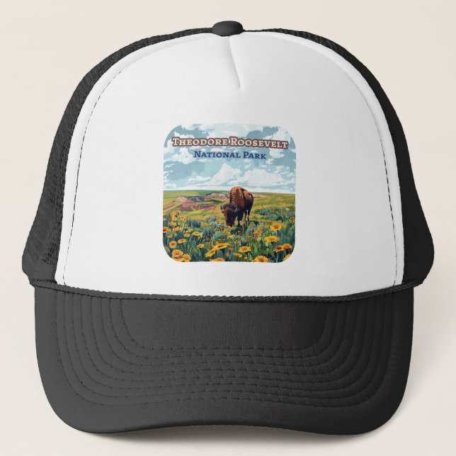 Theodore Roosevelt National Park North Dakota Trucker Hat (Front)
