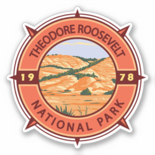 Theodore Roosevelt National Park Retro Compass
