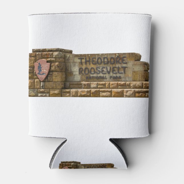 Theodore Roosevelt National Park Sign Can Cooler (Front)