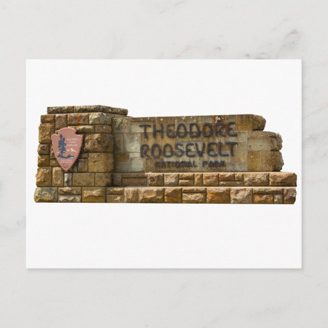 Theodore Roosevelt National Park Sign Postcard (Front)