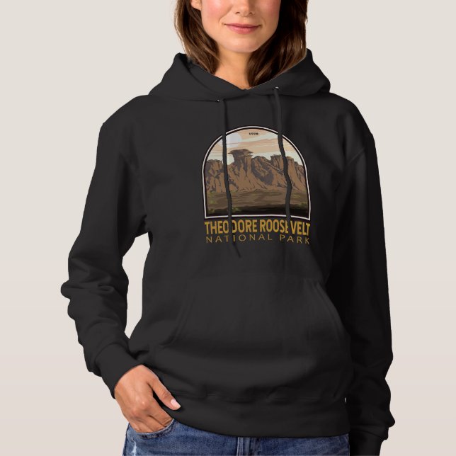 Theodore Roosevelt National Park Vintage Emblem Hoodie (Front)