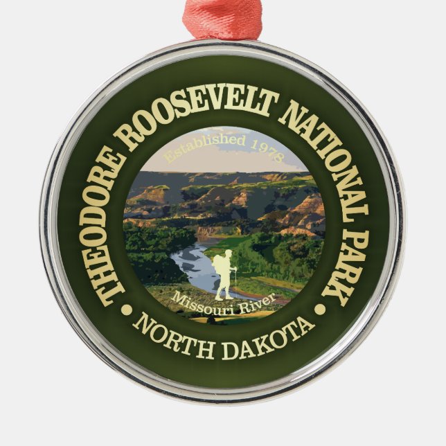 Theodore Roosevelt NP2 Metal Tree Decoration (Front)