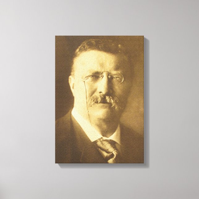 THEODORE ROOSEVELT Portrait by Edward S. Curtis Canvas Print (Front)