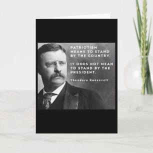 Theodore Roosevelt Pro-democracy Anti-trump Patrio Card