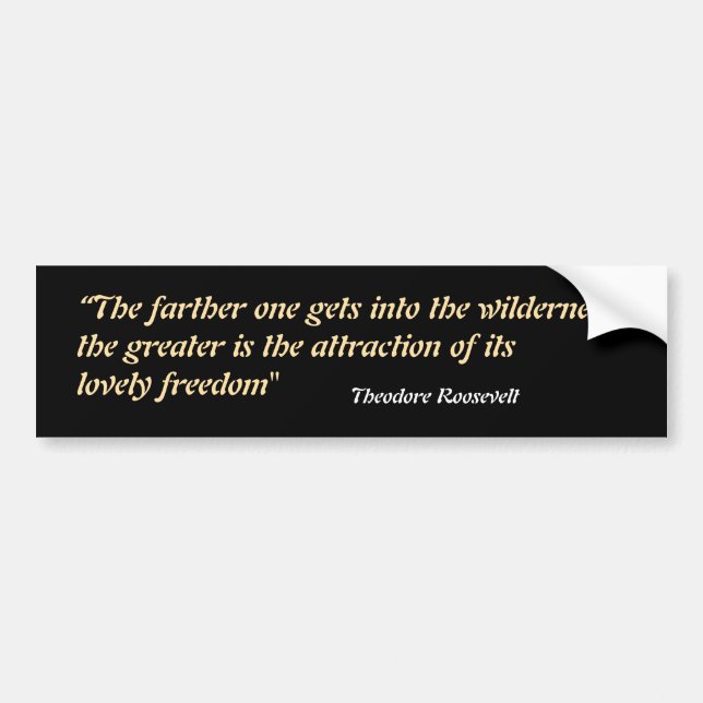 Theodore Roosevelt Quotation Bumper Sticker (Front)