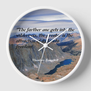 Theodore Roosevelt Quotation Clock