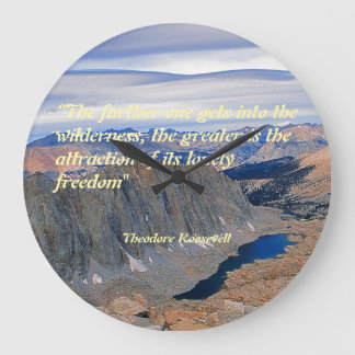 Theodore Roosevelt Quotation Large Clock