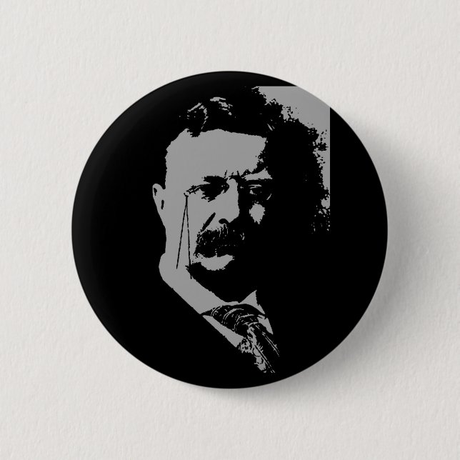 Theodore Roosevelt  silhouette 6 Cm Round Badge (Front)