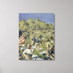 Theodore Roosevelt taking the Saint Juan Canvas Print