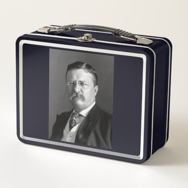 Theodore Roosevelt Teddy President Republican Metal Lunch Box (Front)