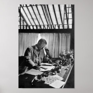 Theodore Roosevelt Working At Desk - Sagamore Hill Poster