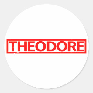 Theodore Stamp Classic Round Sticker