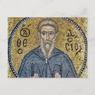 Theodosius the Cenobiarch Byzantine Mosaic Icon Postcard