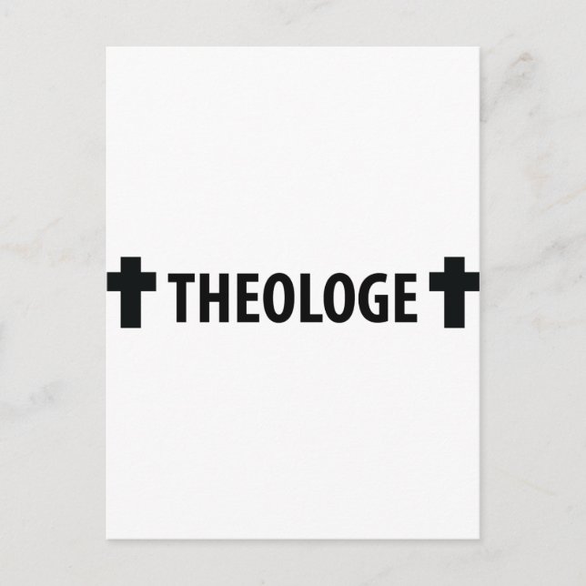 Theologe Kreuz icon Postcard (Front)