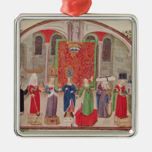 Theological and Cardinal Virtues Metal Tree Decoration