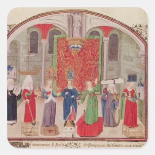 Theological and Cardinal Virtues Square Sticker