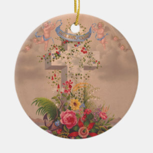 Theological virtues Faith, Hope and Charity Ceramic Tree Decoration