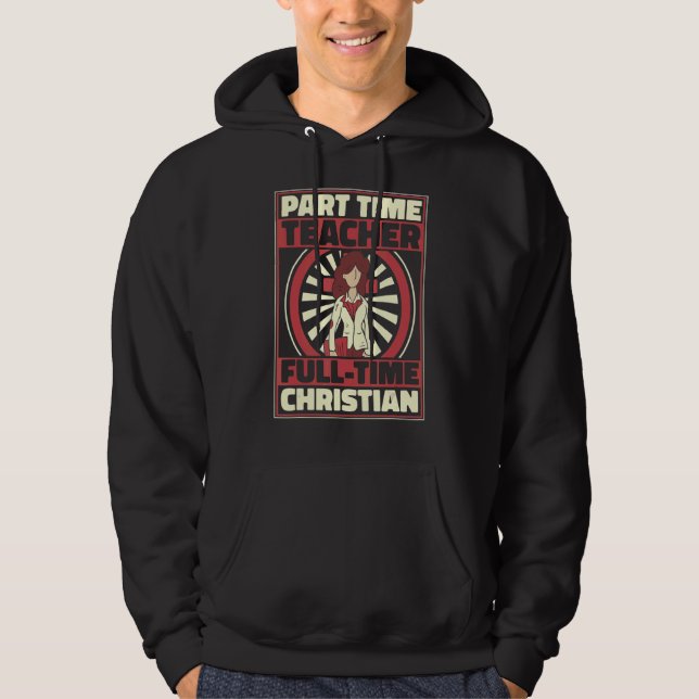 Theology Bible Study Christianity   Christian Teac Hoodie (Front)