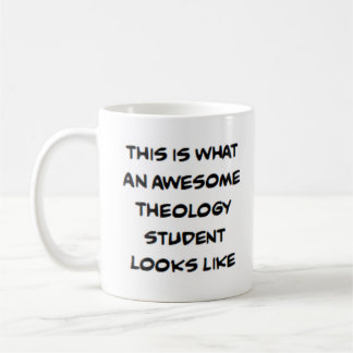 theology student, awesome coffee mug
