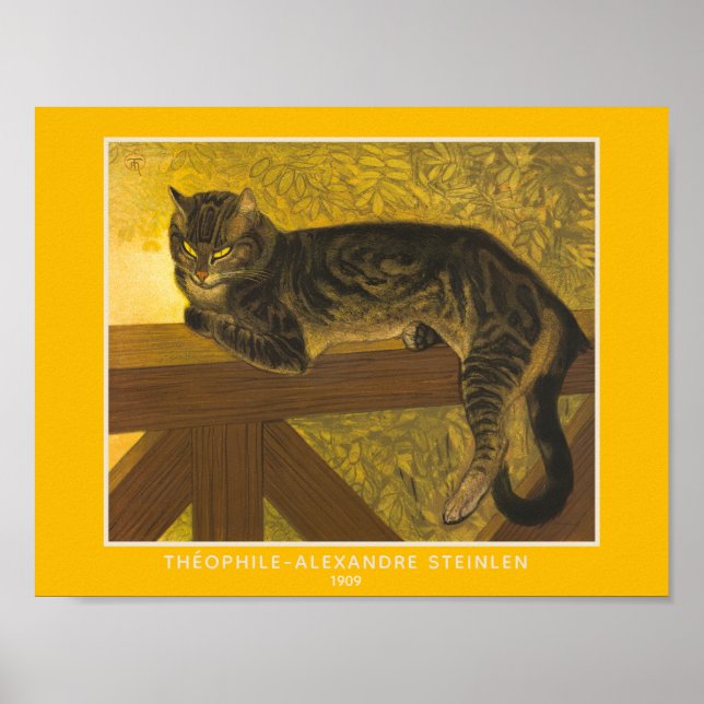 Théophile-Alexandre Steinlen, Cat on a Ballustrade Poster (Front)