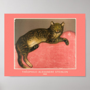 Théophile-Alexandre Steinlen, Cat on a Cushion  Poster