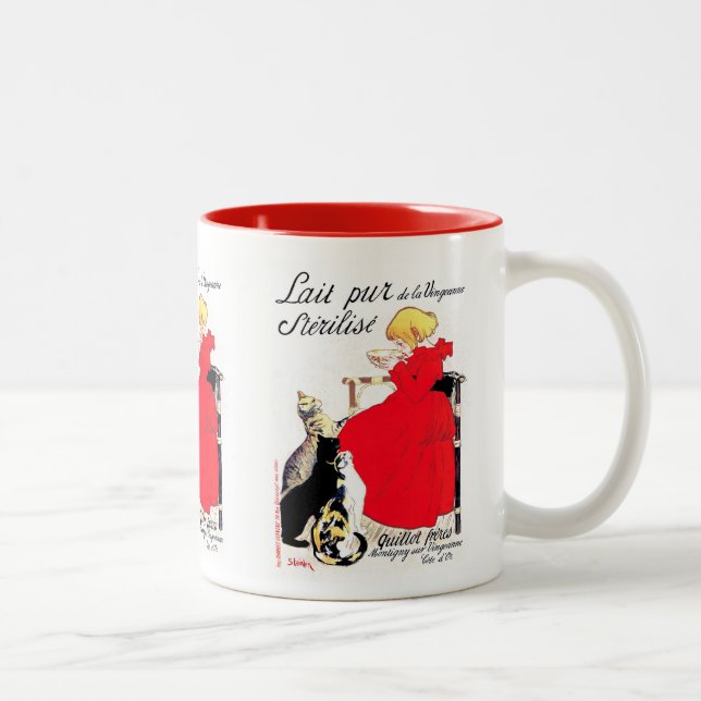 Théophile Alexandre Steinlen Two-Tone Coffee Mug (Right)