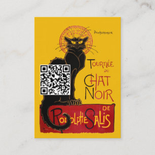 Theophile Steinlen - Le Chat Noir - QR Code Business Card