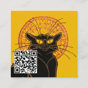 Theophile Steinlen - Le Chat Noir - QR Code Square Business Card