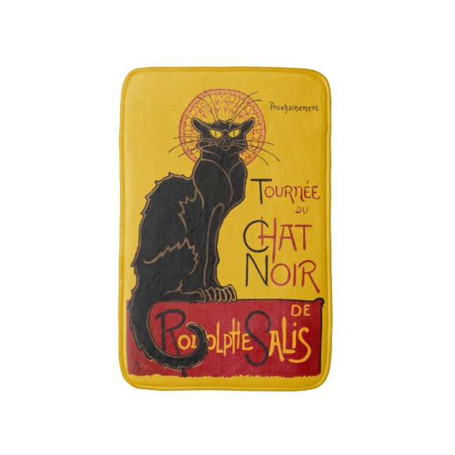 Theophile Steinlen - Le Chat Noir Vintage Bath Mat (Front Vertical)