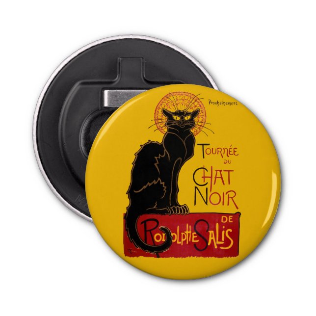 Theophile Steinlen - Le Chat Noir Vintage Bottle Opener (Front)