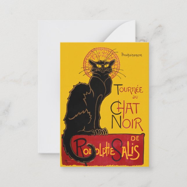 Theophile Steinlen - Le Chat Noir Vintage Card (Front)