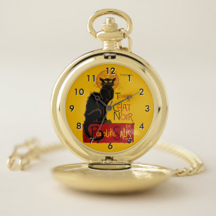 Theophile Steinlen - Le Chat Noir Vintage Pocket Watch
