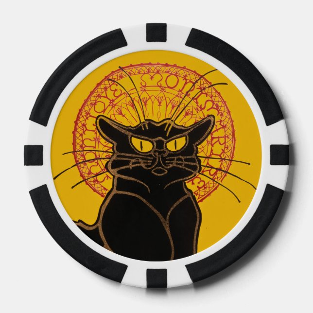 Theophile Steinlen - Le Chat Noir Vintage Poker Chips (Front)
