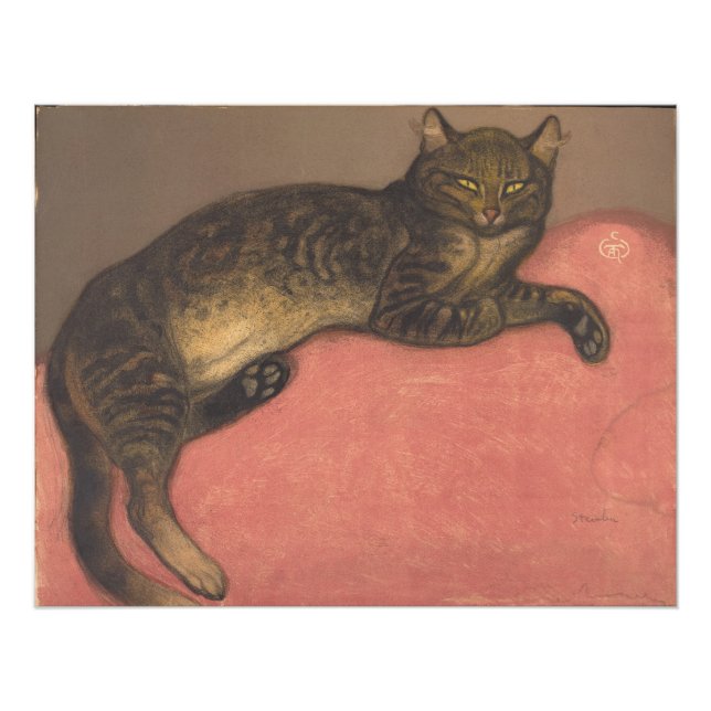 Théophile Steinlen | Winter: Cat on a Cushion Photo Print (Front)