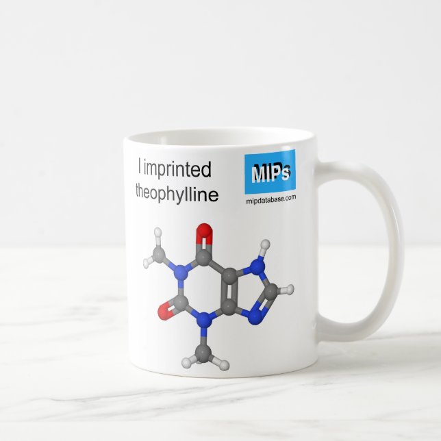 theophylline template mug ball and stick (Right)