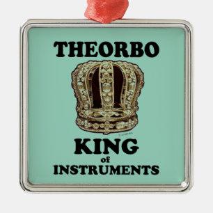 Theorbo King of Instruments Metal Tree Decoration